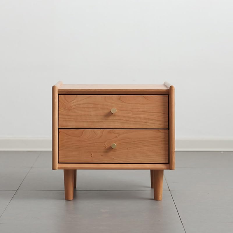 N/A Large Storage Space Storage Bedroom Bedside Small Corner Cabinet Solid Wood Bedside Table