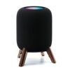 Real Wood Stand for Homepod 2nd gen (2023 Released), Wooden Holder with Metal Frame for Better Sound,Sturdy Stable Mount with Anti-Slip Protects