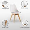 Life Interiors Lorenzo Retro Dining Chair 2-Piece Set, Grey