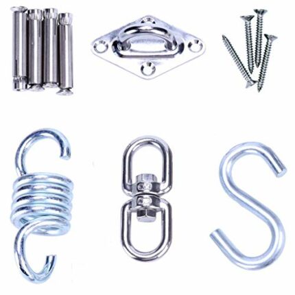 Universal HANGING KIT - Heavy Duty Ceiling Mounting Kit for Hammock Chair, Heavy Bag, Punching Bag, Hanging Plants, Porch Swing - Supports 500lbs