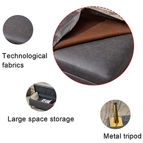 Light Luxury Sofa Stool Storage Stool Technology Cloth Metal Leg Clothing Store Shoe Changing Stool European Style Simple Bench Bed End Stool Hou