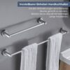 Cobbe Single-Lever Towel Rail, Extendible Towel Rail, 40 cm to 70 cm, Retractable Bathroom Towel Rail, Space Aluminium Towel Rail, Bathroom Towel