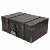 Decorative Treasure Jewelry Chest, Chest Box Case Vintage Wooden Jewelry Box, Treasure Jewelry Chest Treasure Chest, for Books Jewelry Home(#1)