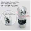 Adjustable Shower Head for Slide Bar, Hand Shower Bracket Universal 19-25MM Head Guide Bracket Holder 360 Degree Rotation for Sprayers