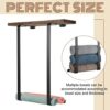Qunclay 2 Pcs Wall Towel Racks for Rolled Towels, Bathroom Towel Holder with Wooden Shelf for Large Small Roll Towel, Hand Towels, Spa, Salon, RV