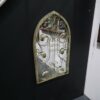 40x24cm Large Rustic Design Arch Scroll Ornate Garden Wall Mirror Metal Country