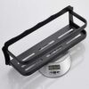 XHALERY Storage Rack Black Space Aluminum Towel Rack Bathroom Rack Bathroom Hardware Pendant Storage Wall Dressing Table