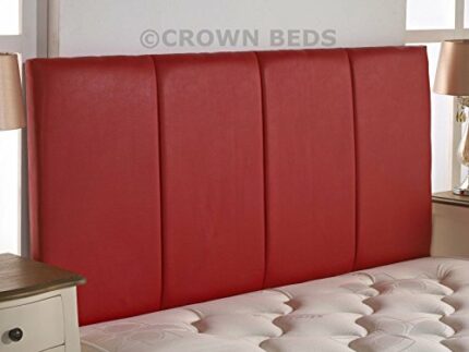 QUALITY FAUX LEATHER SANDRINGHAM HEADBOARD IN 2ft6,3ft,4ft,4ft6,5ft,6ft NEW!!!!! (6FT SUPER KINGSIZE, RED)