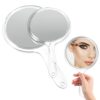Handheld Mirror 2 Piece Travel Handheld Mirror Mirror Multi-Purpose Hand Mirror Makeup Mirror with Handheld Magnifying Makeup Mirror with 3X Doub