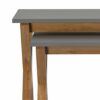 Amazon Brand - Movian Rectangular Nest of Tables, Natural Solid Oak Legs and Grey Color Painted Top, 60 cm x 43 cm x 44.8 cm / 42 cm x 43 cm x 36