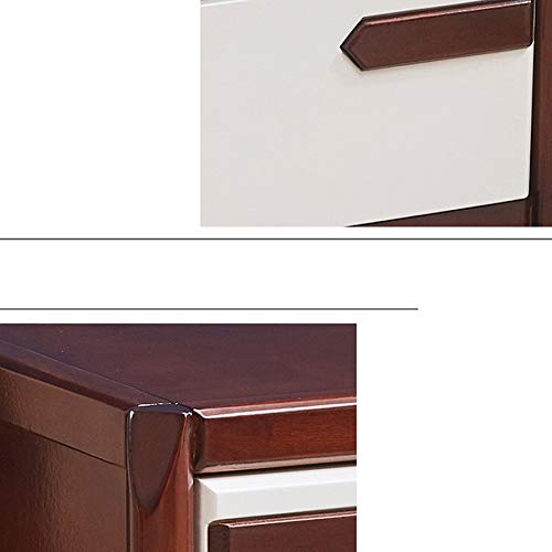 JYDQM Bedside Table Solid Wood Simple Bedside Table, Walnut Color and White Overall Bedside Table
