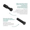 COSMIC - Swivel Towel Rail for Bathroom | Matte Black Finish | Easy Installation with Screws | Dimensions 3 x 11 x 40 cm