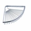 Beelee Rustproof Corner Triangular Bath Shelf Shower Caddy,Wall Mounted Stainless Steel Basket Dishrack for Shampoo Conditioner Bathroom Kitchen