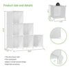 FUNLAX Cube Storage Unit, 6 Cube Bookcase Bookshelf Portable Bathroom Storage Plastic Cube Organiser Stackable Cube Shelving Unit for Clothes Boo