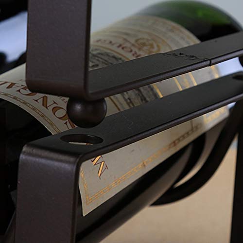 Yalych Metal Wine Rack 8-Bottles Countertop Countertop Cabinet Wine Holder Storage,Sleek and Chic Looking - Minimal Assembly Required. Decorative