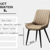 dining chair Office Reception Chairs Business Dining Chairs Set Kitchen Dining Chairs Set of 4 Metal Feet Comfortable Cushions and Backrest Leath