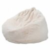 YFYTYG-PX Bean Bag Cover, XL Large Bean Bag Chair Cover Indoor Lazy Manmade Rabbit Fur Sofa Cover for Adult Kids (Fillings Not Included),White,XL
