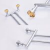 Wenko Wenselaar GmbH & CO KG Power-Loc Towel Holder with 2 Arms Elegance-Fixing Without Drilling, Zinc diecasting, Silver Shiny, 12 x 4 x 35 cm
