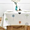 Yofori Table Cloth Wipe Clean Tablecloth Wipeable PVC Waterproof Rectangular Table Cover Plastic Table Protecter for Kitchen Outdoor (137x180cm,