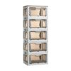 HOTRCR Extra Large Plastic Storage Boxes with Lid, Clear Heavy Duty Storage Box, Set of 3 Folding Storage Box, Great for Bedroom, Living Room, Of