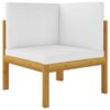 TJLSS Garden Furniture 6 Pcs with Cushions Cream Solid Acacia Wood Garden Furniture Set (Color : A, Size : Taille unique)