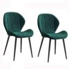 dining chair Kitchen Chair Velvet Seat and Backrest Sturdy Metal Legs for Kitchen/Dining Room/Lounge (Color : C, Size : Golden feet)