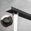Yunnyp Kitchen Faucet Hot Cold Water Mixing Tap Single Handle 360 Degree Rotation Bar Kitchen Sink Faucet, Modern Style Matt Black Tap