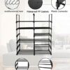 AkoaDa 10 Tiers Shoe Rack, Tall Narrow Versatile Shoe Rack for Living Room Bedroom Kitchen (Black)