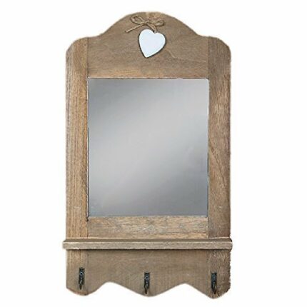 Sass & Belle Scalloped Mirror with 3 Hooks