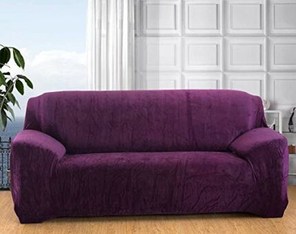 Seogva Velvet Sofa Cover, 1-Piece Sofa Slipcover Thick Furniture Cover, Stylish Sofa Chair Slipcover for Living Room, Couch Covers for Dogs, Couc