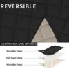 Easy-Going Loveseat Recliner Cover with Console, Reversible Couch Cover for Living Room, Split Sofa Cover for Each Seat with Elastic Straps for K