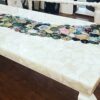 Gifts And Artefacts 36 x 36 Inches Elegant Look Dining Table Top for Home Furniture Decor Multicolor Agate Stone Square Shape Hallway Table with