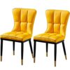 dining chair Kitchen Dining Room Furniture Chairs Kitchen Dining Chairs Set Of 2, Modern Living Room Side Chairs with PU Cushion Seat Back and Me