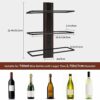 AGJIDSO Wine Rack Wall Mounted, 12 Bottles Vertical Wine Bottle Rack Wall Mounted,Solid Wood Wine Racks for Wall,Wall Hanging Wine Racks for Wine