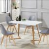 Life Interiors Lorenzo Retro Dining Chair 2-Piece Set, Grey