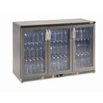 Gamko Bottle Cooler - Triple Hinged Door 315 LTR Stainless Steel 900(h) x 1350(w) x 514(d) mm