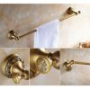 HIGOH Towel Racks,Towel Holder Towel Rail for Bathroom, All Copper European Style Antique Hand Towel Holder, Antique Single Rod Bathroom Rack, To