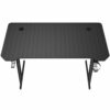 Play haha.Gaming Desk 120 x 60cm Large Computer Table PC Gaming Desk for Home Office, Metal Frame Gaming Table with Cable Tray and Headphone Hook