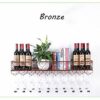 EYLINK Wine Racks,Wall Holder | Hanging Wine Glass Holder Metal | Vintage Wine Bottle Holder | Rustic Wall Mounted Wine Holder Wine Cooler | Wall