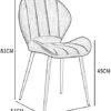 Kitchen Dining Room Furniture Chairs Kitchen Chairs Set Of 6 Velvet Dining Chairs Metal Legs Retro Kitchen Chairs for Kitchen Restaurant Modern O