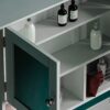 Bath Vida Priano Double Door Mirrored Bathroom Cabinet Storage Shelves Wall Mounted, White
