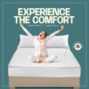 100% Egyptian Cotton Mattress Protector - Hotel Quality Quilted Cover Extra Deep 30cm Skirt - Anti-Allergy Bed Fitted Topper - Breathable Mattres