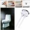 2 Pcs Standard 38 mm Toilet Buttons with Four Rods Dual Push Button Toilet Flush Button for Toilet Closestool Cistern Replacement Accessories (Si