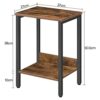 MAHANCRIS End Table, Side Table with Storage Shelf, Nightstand for Small Spaces, Industrial Bedside Table, Steel Frame, sofa side table for Livin