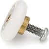 Set of 4 Dia 19mm Stainless Steel Shower Door Wheels Rollers Runners, White, 19mm x 5mm (Stainless steel-4PCS)