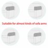 Golden Apple LERTREE 1 Pair Sofa Arm Slipcovers Elastic Sofa Armrest Protectors Removable Chair Sofa Armrest Covers (White)