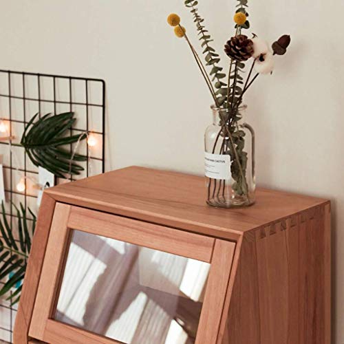 LUKEO Side table - 45 * 23 * 50cm,Wood color Bedside Table Bedroom Side, Partical Board and Legs, Easy Assembly and Sturdy, Brown