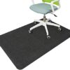 SHACOS Office Chair Mat for Hardwood Floors, 47" x 35" Non Slip Desk Chair Mat Floor Carpet Protector Mat for Home Office Rolling Chairs, Dark Gr