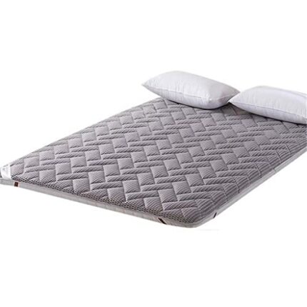 TBIIEXFL Proof thickening Mattress 1.5m Foldable Tatami Single double Mattresses Cotton Cover King Queen Size (Color : Gray, Size : 120x200cm)