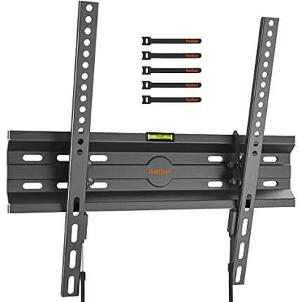 Redbat Ultra Slim TV Wall Mount for 23"-55" LCD LED Flat Plasma TVs, Low Profile Tilt TV Bracket Up to 45kg, Max VESA 400x400mm, Cable Ties inclu